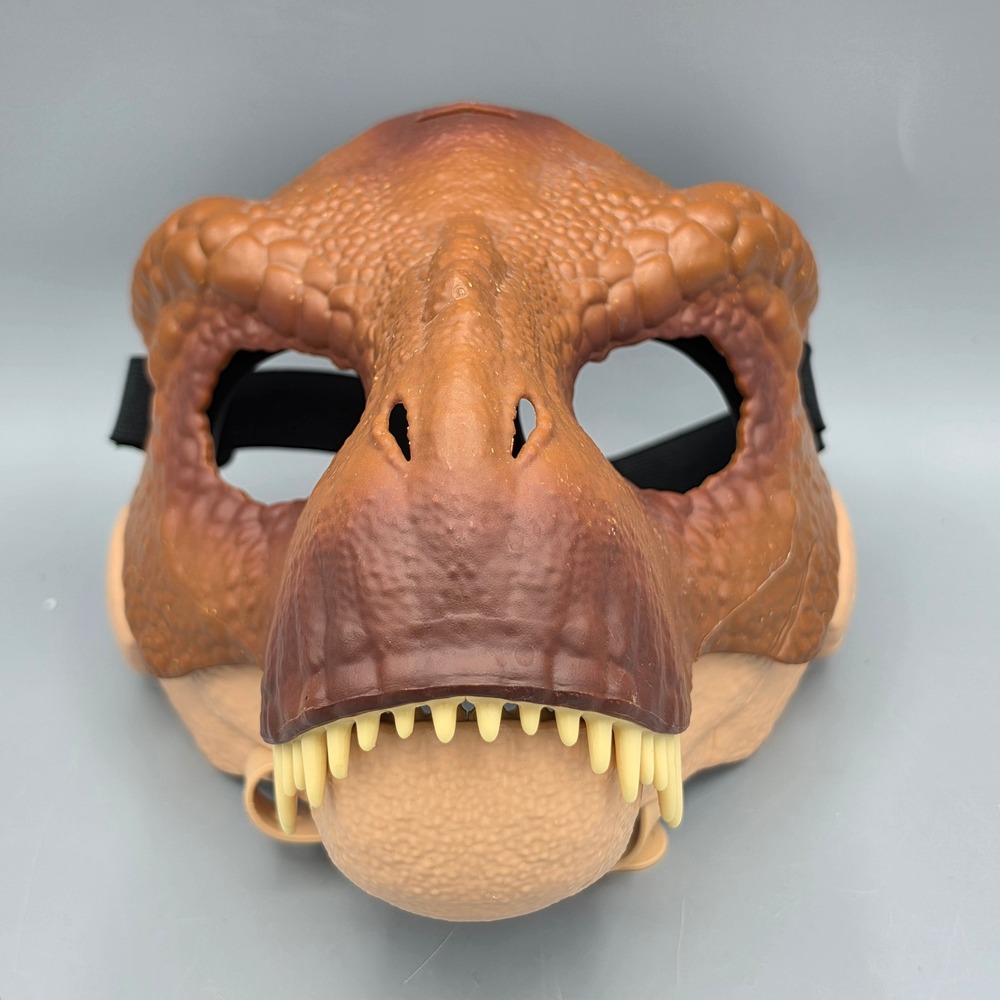Mattel Mask Unisex OS Brown Jurassic World T-Rex Dino Head Costume Toy Accessory